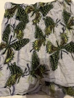 キャピタル 縮絨ウール マフラー ストール バタフライ柄 ユニセックス