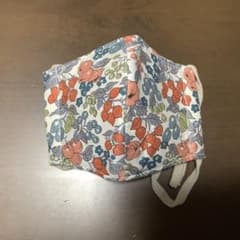キッズ用 ハンドメイド　リバティプリント　花柄　布マスク