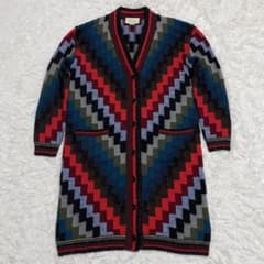 【極美品】GUCCI・グッチ・ロングカーディガン・カシミヤ・モヘヤ・アルパカ・L 極美品】GUCCI・グッチ・ロングカーディガン・カシミヤ・モヘヤ