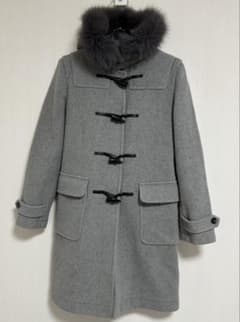 美品GRENFELL グレンフェル ダッフルコート グレー M ブルーフォックス