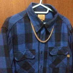 Neelです。様専用 チェック ネルシャツ 青のサムネイル