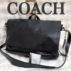 【美品】コーチ　トンプソンメッセンジャーバック70313 ブラック2way COACH トンプソン メッセンジャー 70313 ブラック 2way A4可能 | Mercari