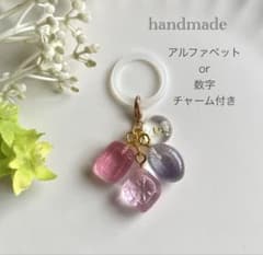 大人かわいい♪ めじるしチャーム アルファベットor数字付き　傘　レジン　Aのサムネイル