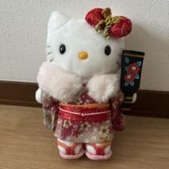 ハローキティ 振袖 着物 ぬいぐるみ 羽子板付きのサムネイル