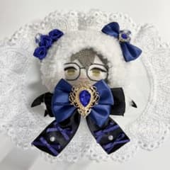 にじぱぺっとぬい服10cm 着ぐるみ 猫耳 紺色