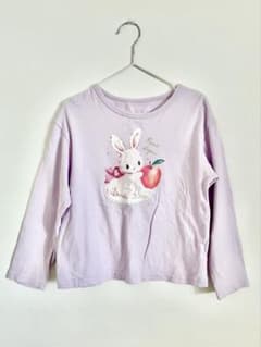 【any FAM】紫色 ウサギ Tシャツ 130のサムネイル