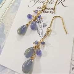 No.2521☆14KGF天然石タンザナイトのピアス - メルカリ