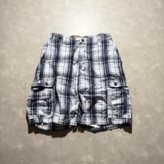 y2k checked wide cargo shorts half pantsのサムネイル