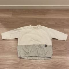 petit main 90サイズ ロンT 白 グレー