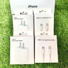2 세트 iPhone 고속 충전기 +2m Lightning 케이블 부착