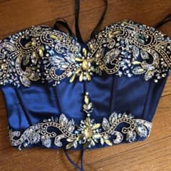 未使用　人気　AngelR ロングツーピースドレス　ネイビーのサムネイル