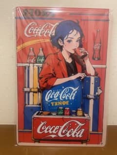 コカコーラ ショート ブリキ看板 レトロ 新品 アンティーク - メルカリ