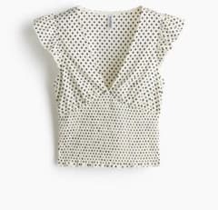 H&M テクスチャードジャージートップス　ドット柄のサムネイル