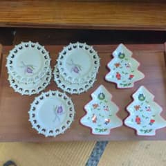 光和陶器 皿セット 透かし彫り クリスマスプレートのサムネイル