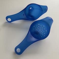 TUPPERWARE タッパーウェア じょうご & 粉ふるい　青　2個セット