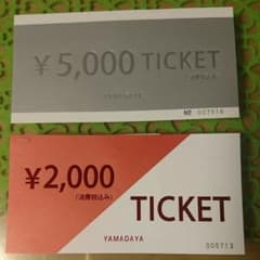 ヤマダヤ　ショッピング割引券　合計7,000円分のサムネイル