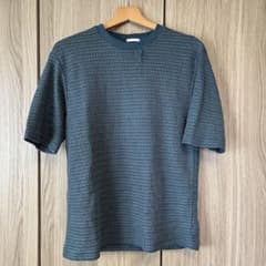 GU メンズ ダークブルー メッシュ編み 半袖Tシャツ Sサイズのサムネイル