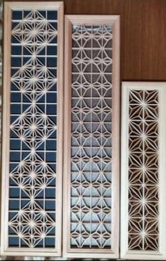 119❣️特価❣️麻の葉組子クロス アクリル板 吹き抜け3枚一組 - メルカリ