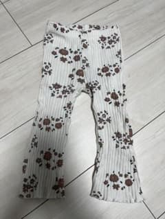 ZARA 베이비 리브 팬츠 꽃 무늬 86cm