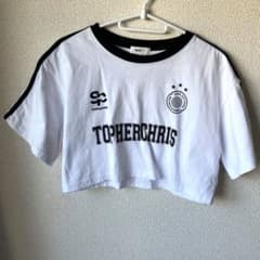 WEGO ロゴプリント ショート丈 Tシャツ ホワイト S