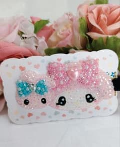 ☆マイメロ＆うさぎちゃん☆ロング前髪クリップ☆オリジナルミルキーストーンのサムネイル