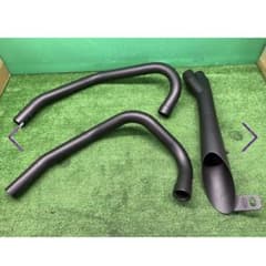 GS400 WING管 ウイング管 ハス切り 艶消し黒 吸い込み ザリ ゴキ