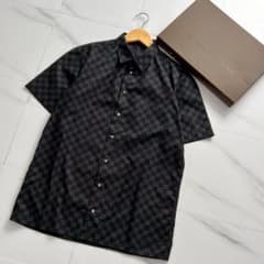 極美品】LOUIS VUITTON ダミエ グラフィット 半袖シャツ ブラック