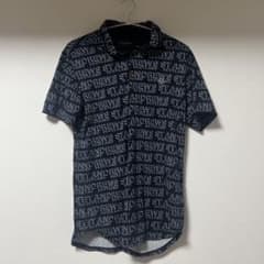 ST ANDREWS ロゴプリント シャツ ネイビー