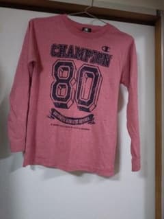 Champion 長袖カットソー ピンク 80プリントのサムネイル