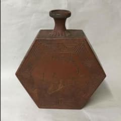 e990 備前焼 六角徳利 酒器 徳利 古美術 骨董品 - メルカリ