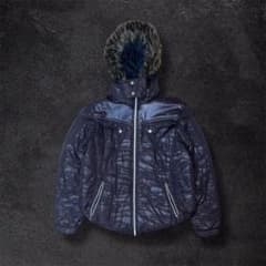 y2k 00s AIRWALK 迷彩 ファーダウンジャケット ドローコード 平成 