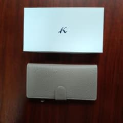 美品 Kitamura ベージュレザー 長財布 カードスロット多数 - メルカリ