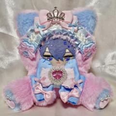 おすわりぬい服 にじぱぺっと 着ぐるみ ねこ ピンク ブルー - メルカリ