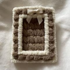ふわもこ推し活トレカケース ハンドメイド リボンB8対応のサムネイル