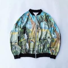 80s USA製 アニマルプリント タイベック ペーパーブルゾン - メルカリ