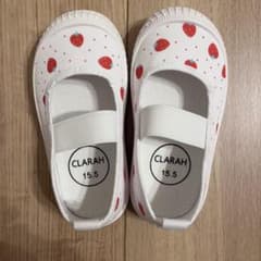【新品未使用】イチゴ柄 上履き15.5cm 女の子のサムネイル