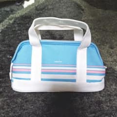 【新品・未使用】 筆箱ペンケース 水色 ストライプのサムネイル