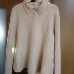 定価17000円Mila Owen 今季ベージュ4way ポロ襟ニット M新品