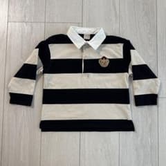 プティマイン petit mainラガーシャツ 100 長袖 ボーダー くまのサムネイル