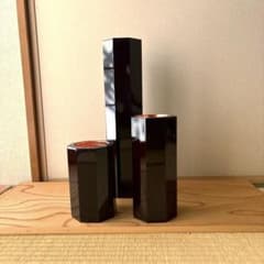 23 お値下げ！華道　短三管筒　寸胴　3本セット　花器　華道具　花入れ　真塗 高岡銅器 花器 | 花みつぼ | 斑紋ガス青銅色 | 松美堂