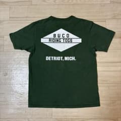 リアルマッコイズ　バックプリントTシャツ　BUCO グリーン×ホワイト