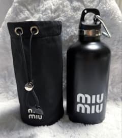 新品MIU MIU ステンレスボトルとケースセット　ブラック 新品】正規品MIU MIU BOTTLE GIFT ステンレスボトル ブラック - メルカリ