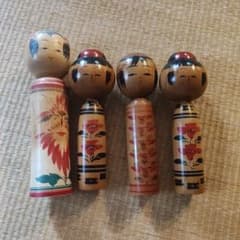 こけし　49本　まとめ　伝統　創作　昭和レトロ　民芸品　鳴子系　遠刈田系 伝統こけし】4体セット 鳴子 遠刈田 小野川系 鈴木其俊 サイン有 民芸