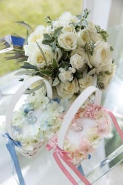 リングピロー 花かご型 2個セットのサムネイル