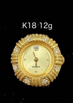 【刻印あり】K18 12g 0.08ct リングウォッチ クォーツ 指輪 リングのサムネイル