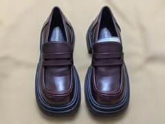 LISHENG ダークブラウン 厚底ローファーのサムネイル