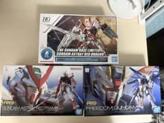 RGフリーダムガンダム＆アストレイレッドフレーム&HGアストレイレッドドラゴン