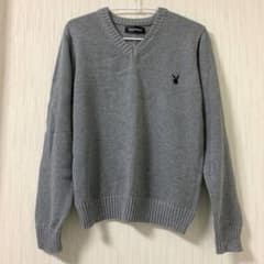 ニット 制服用 高校生 中学生 PLAYBOY プレイボーイ グレー  冬服のサムネイル