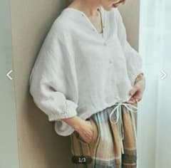 新品】アーバンリサーチドアーズ リネンドルマンブラウス OFF WHITE