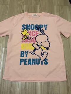 PEANUTS スヌーピー メッシュ生地半袖Tシャツ ピンク Mのサムネイル